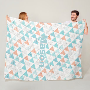 Manta Polar Habitación de niño personalizada Patrón de té mode