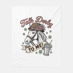 Manta Polar Habla Derby Conmigo Caballo Mint Julep Camiseta Vi