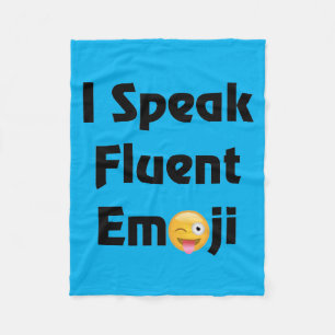 Manta Polar Hable la emoji fluida