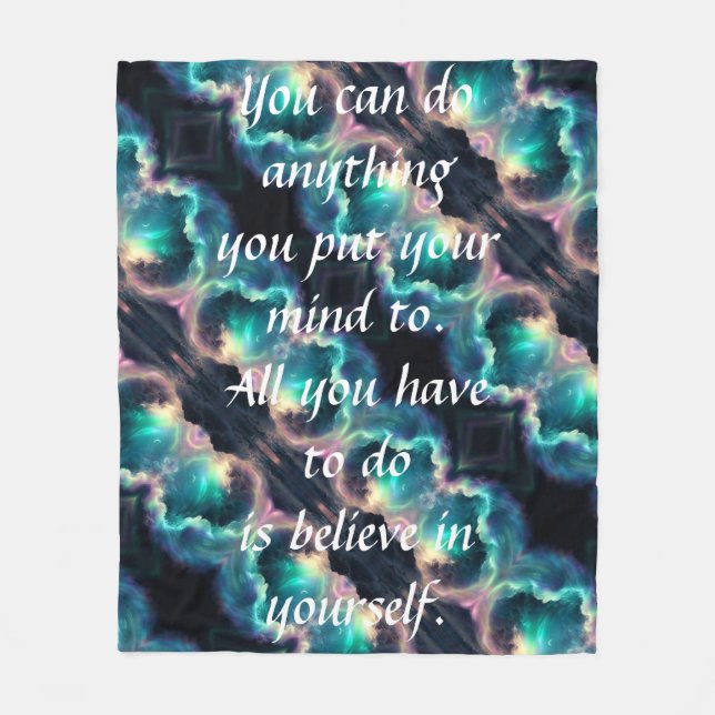 Manta Polar Hacer cualquier cosa en blanco (Anverso)