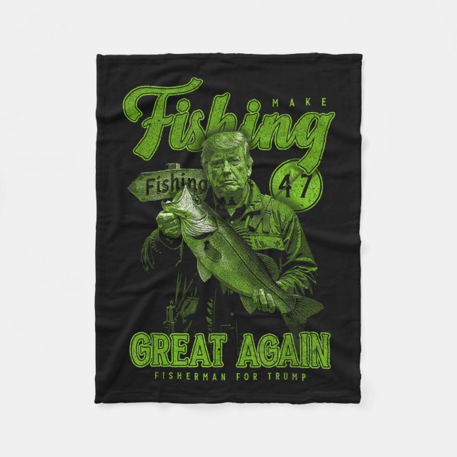 Manta Polar Hacer Que La Pesca Sea Grande Otra Vez Divertida P (Anverso)