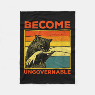 Manta Polar Hacerse ingobernable - Gracioso gato negro mordaz