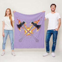Manta Polar Hachas de Fantasía Cruzadas con Energía Ígnea – Po