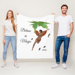 Manta Polar Hada Cuidada Con Alas Marrones Funda De Fleece