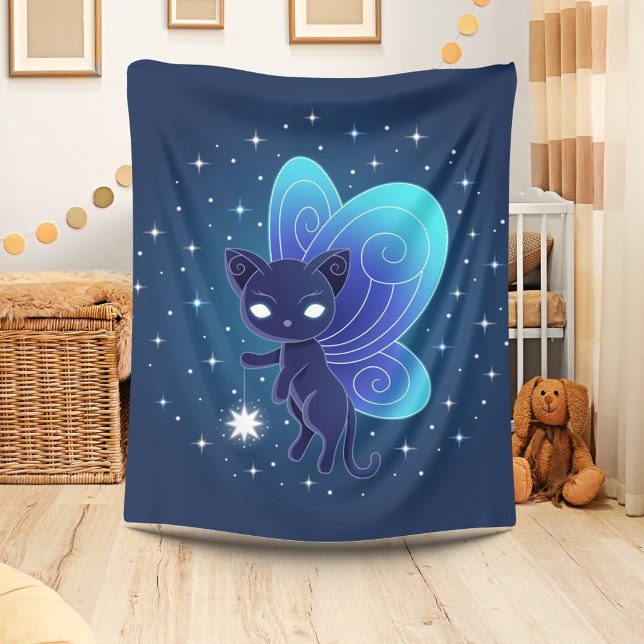 Manta Polar Hada Pixie Gato Estrella Nocturna (Subido por el creador)