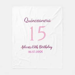 Manta Polar Hadas rosadas 15 años simple moder quinceanera