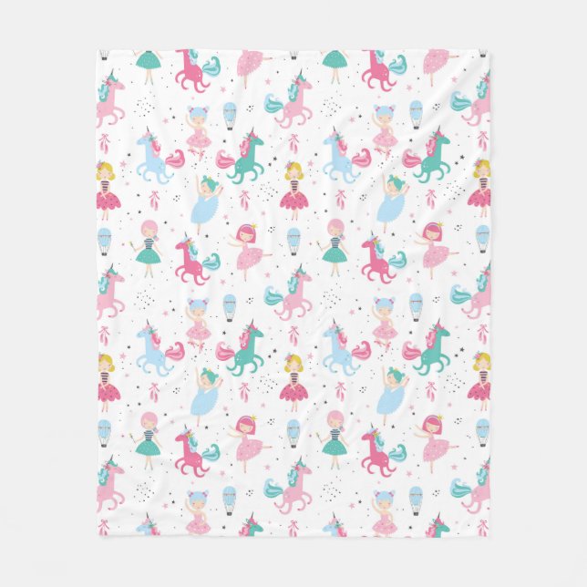 Manta Polar Hadas y Unicornios (Anverso)