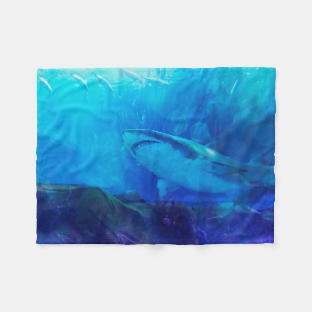 Manta Polar Haga la manera para el gran rey del tiburón blanco (Frente (Horizontal))