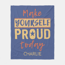 Manta Polar "Háganse orgullosos" nombre personalizado frazadas