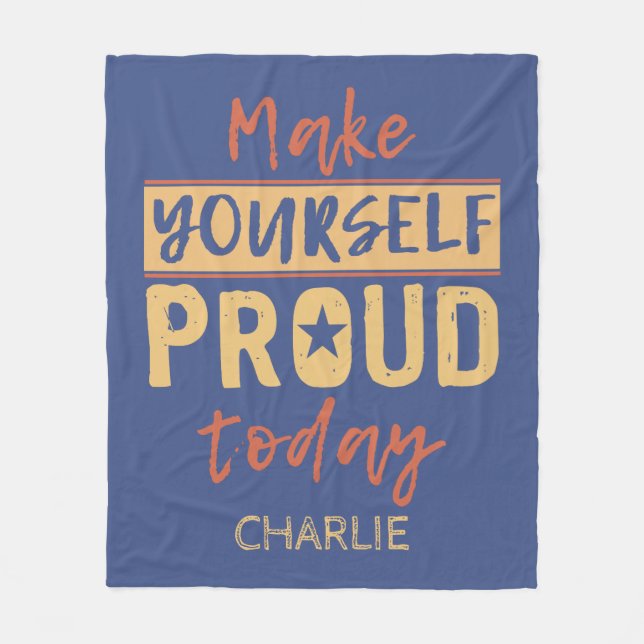 Manta Polar "Háganse orgullosos" nombre personalizado frazadas (Anverso)