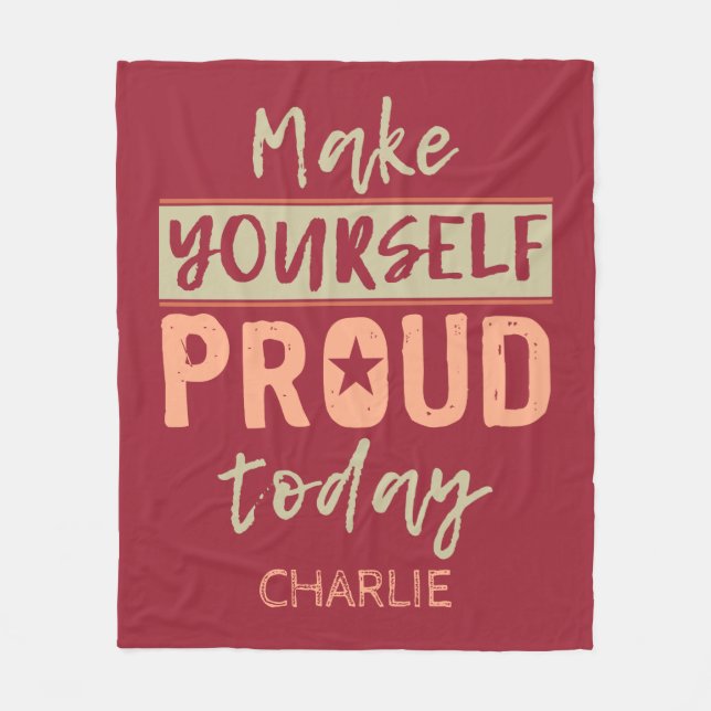 Manta Polar "Háganse orgullosos" nombre personalizado frazadas (Anverso)