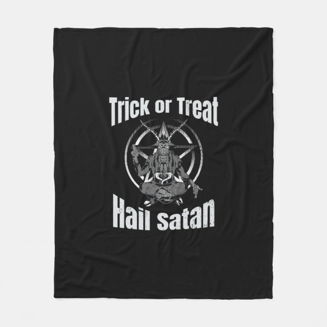 Manta Polar Hail Satan Pentagram Goat Halloween (Anverso)