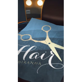 Manta Polar Hair Salon Hairstylist modernas tijeras azules y d