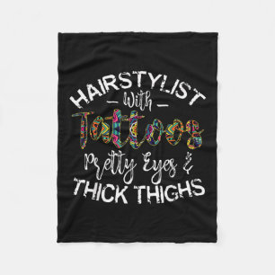 Manta Polar Hairstylist Con Tattoos Bonitos Ojos Y Thick Thick