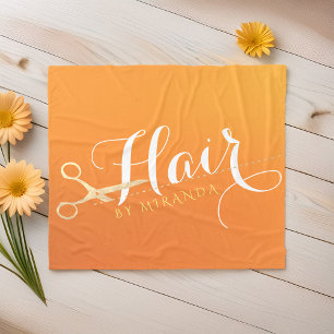 Manta Polar Hairstylist Makeup Salon Moda Naranja Tijeras de o