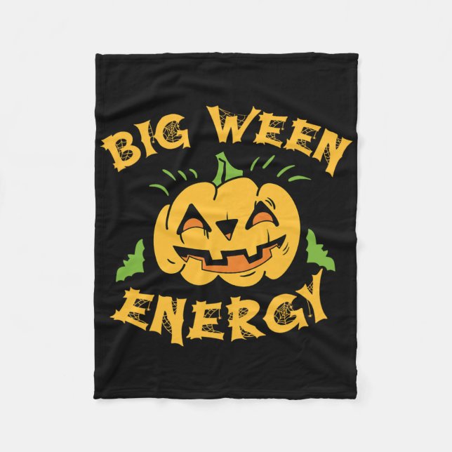 Manta Polar Halloween Big Ween Costume Calabaza Lover Octubre  (Anverso)