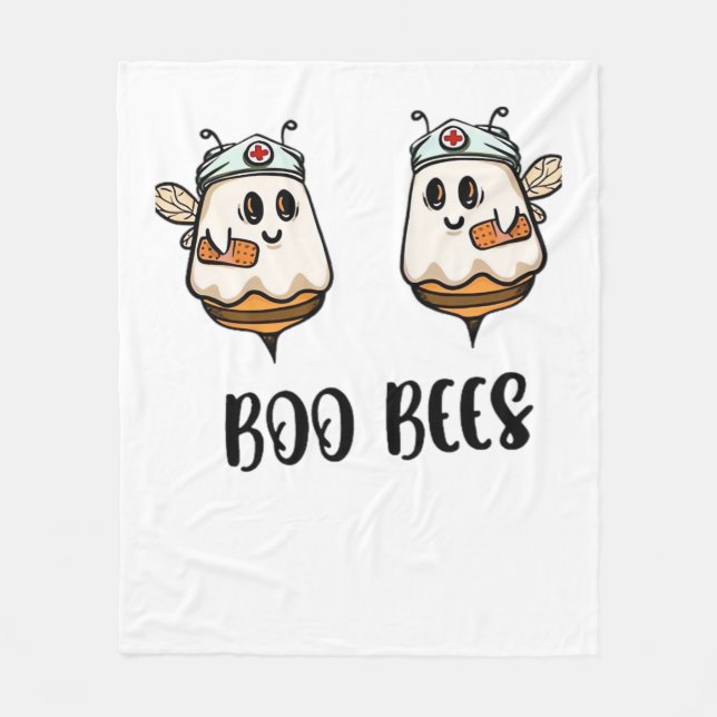 Manta Polar Halloween Boo Bees Enfermera camiseta clásica (Anverso)
