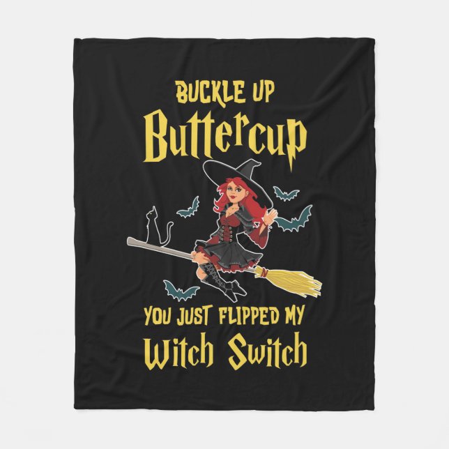 Manta Polar Halloween Buckup Buttercup Witch Switch (Anverso)
