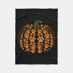 Manta Polar Halloween Cae Cute Paws Calabaza Amantes de mascot