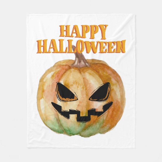 Manta Polar Halloween - Calabaza (Anverso)