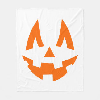Manta Polar Halloween Calabaza miedo sonrisa cara