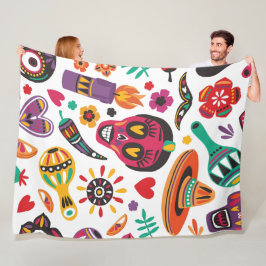 Manta Polar Halloween Calavera Fleece Blanket