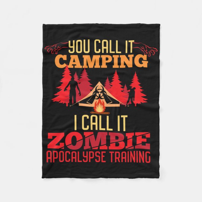 Manta Polar Halloween Camping Zombie Apocalypse Training Fun (Anverso)