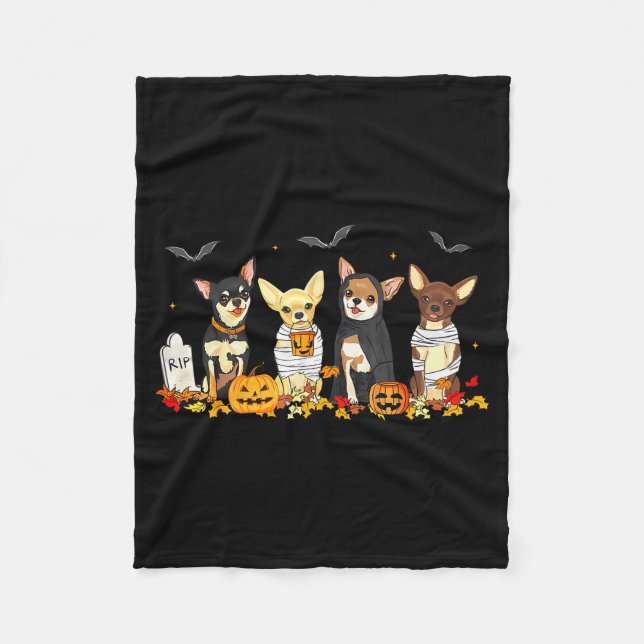 Manta Polar Halloween Chihuahua Ghost Soky Chihuahua Lovers Do (Anverso)