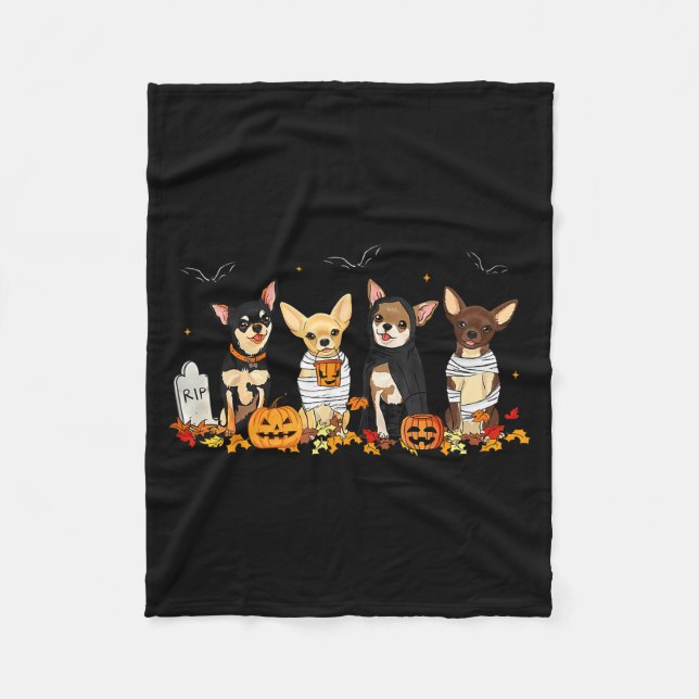 Manta Polar Halloween Chihuahua Ghost Soky Chihuahua Lovers Do (Anverso)
