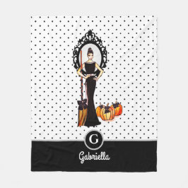 Manta Polar Halloween Clásico Elegante Larga Moda de Vestido N