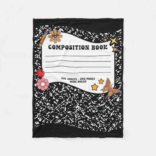 Manta Polar Halloween Composition Book Notebook Funny Teacher (Anverso)
