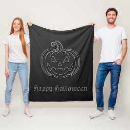Manta Polar Halloween con linterna de Jack O'