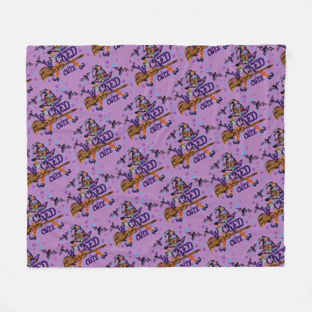 Manta Polar Halloween Curte Wicks Witch (Frente (Horizontal))