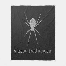 Manta Polar Halloween de araña plateada