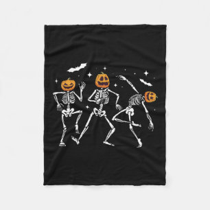 Manta Polar Halloween de la Calabaza de Esqueleto