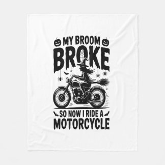 Manta Polar Halloween de la motocicleta Witch Riding