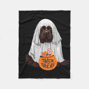 Manta Polar Halloween de perros de Terranova Cute Brown