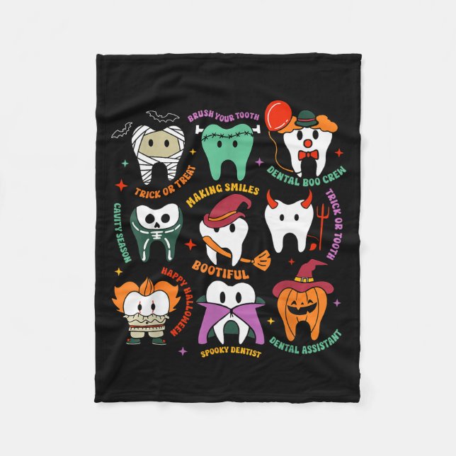 Manta Polar Halloween Dental Boo Crew Dentist Costume Teeth Wo (Anverso)
