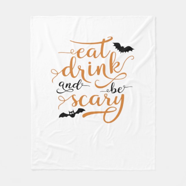 Manta Polar Halloween Eat Drink And Be Scary Creative Casual (Anverso)