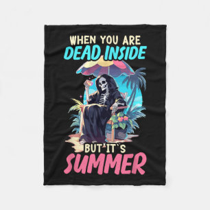 Manta Polar Halloween en el esqueleto gótico sarcástico