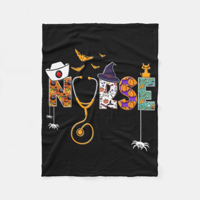 Manta Polar Halloween, Enfermería de enfermeras de Halloween,  (Anverso)