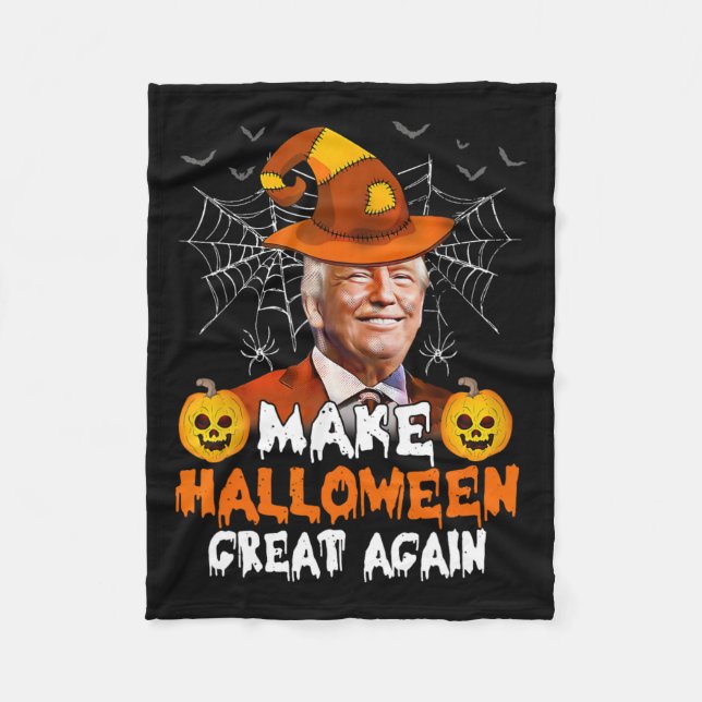 Manta Polar Halloween es grande de nuevo divertido Trump Jack  (Anverso)