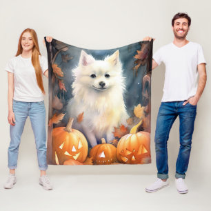 Manta Polar Halloween Eskimo Estadounidense con calabazas asus