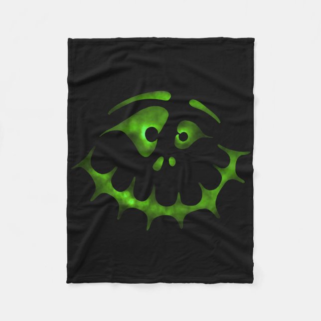 Manta Polar Halloween Face 5 - Verde (d010-0466a) (Anverso)