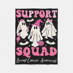 Manta Polar Halloween Fantasma Gorra de Brujas Rosa Apoyo Escu