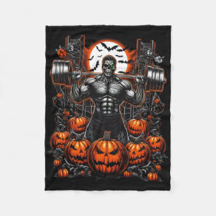 Manta Polar Halloween Fitness Fun-skeleton Gym Vibes-spooky Wo