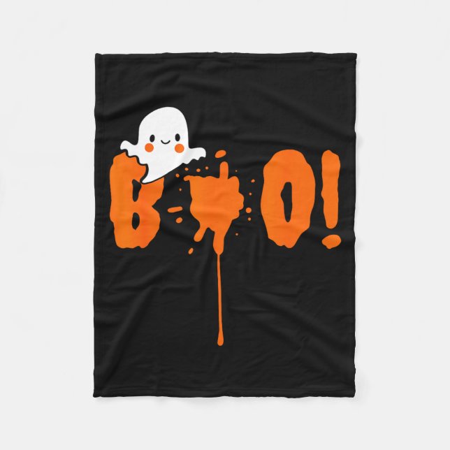 Manta Polar Halloween Funny Cute Ghost Boo! Design Gift  (Anverso)