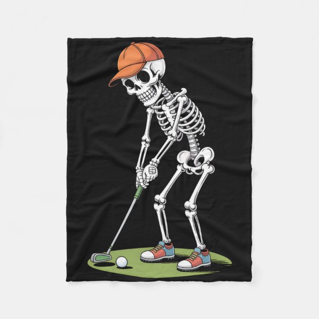 Manta Polar Halloween Golf Player Skeleton Golf Funny M (Anverso)