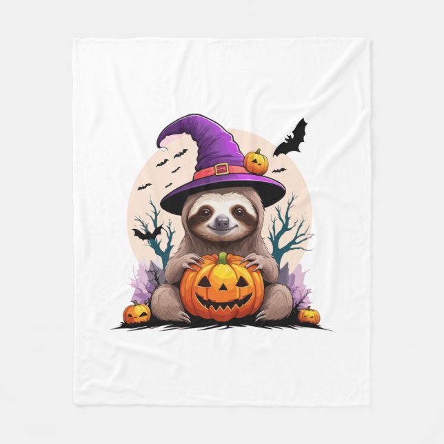 Manta Polar Halloween, Gorra Rosa Sloth (Anverso)