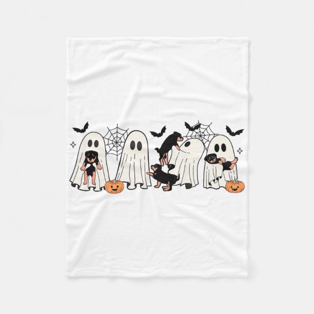 Manta Polar Halloween Halloween hombres mujeres de perros fant (Anverso)
